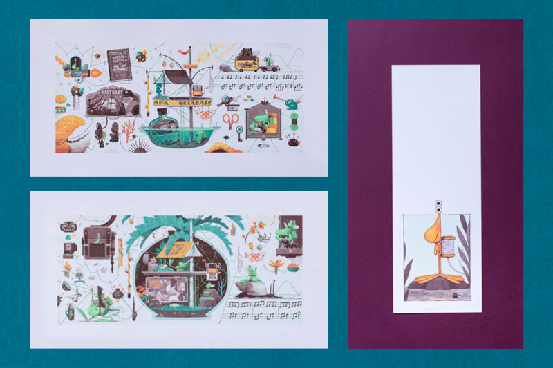 Bacuri na parede – Rã, poça e vaso